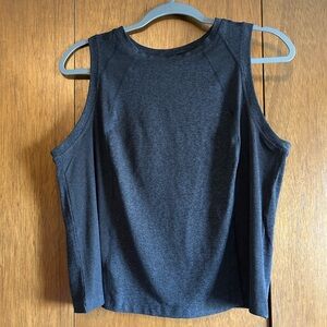 Charcoal gray fitness tank top